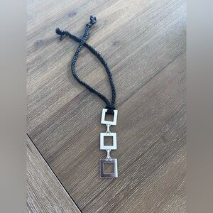 Black and Silver Geometric Necklace